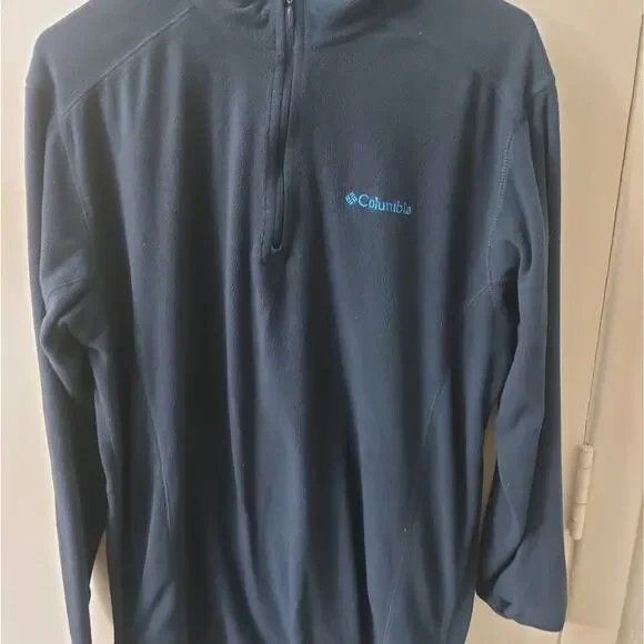 Columbia Blue Zip Front Jacket  L Gorpcore Fisherman Cabincore Classicore Preppy - Picture 3 of 12